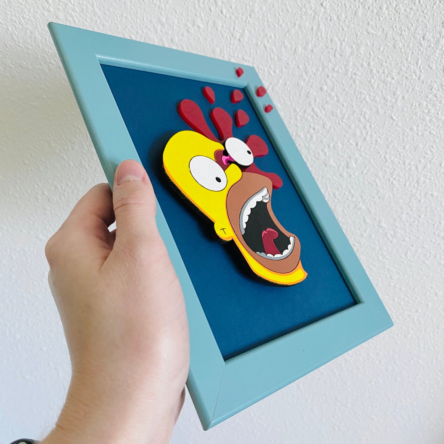 Exploding Eye Homer Framed Painting