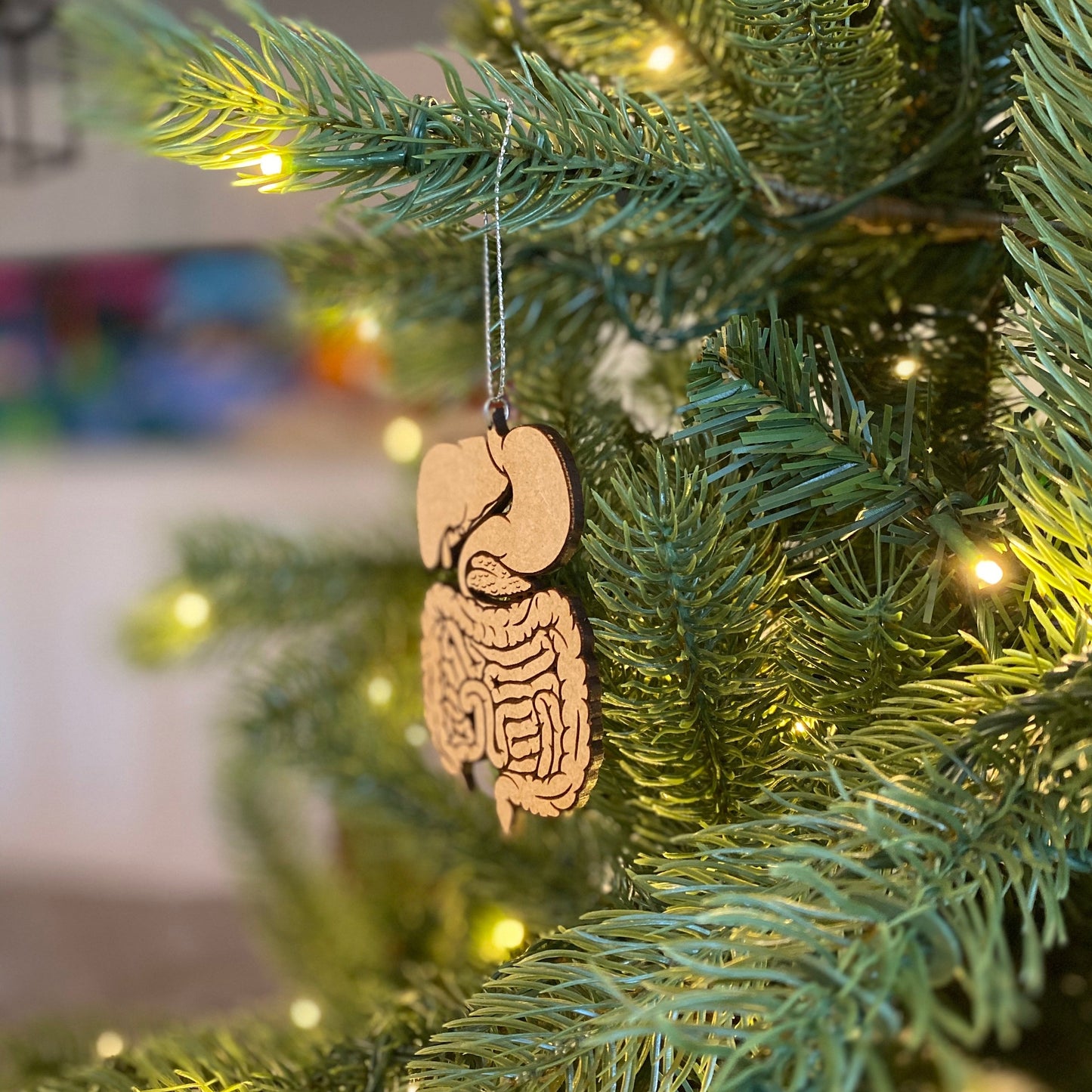 Wood Digestive System Ornament
