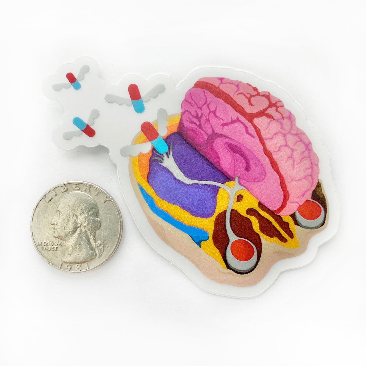 "Better Living with Chemistry" Brain Sticker