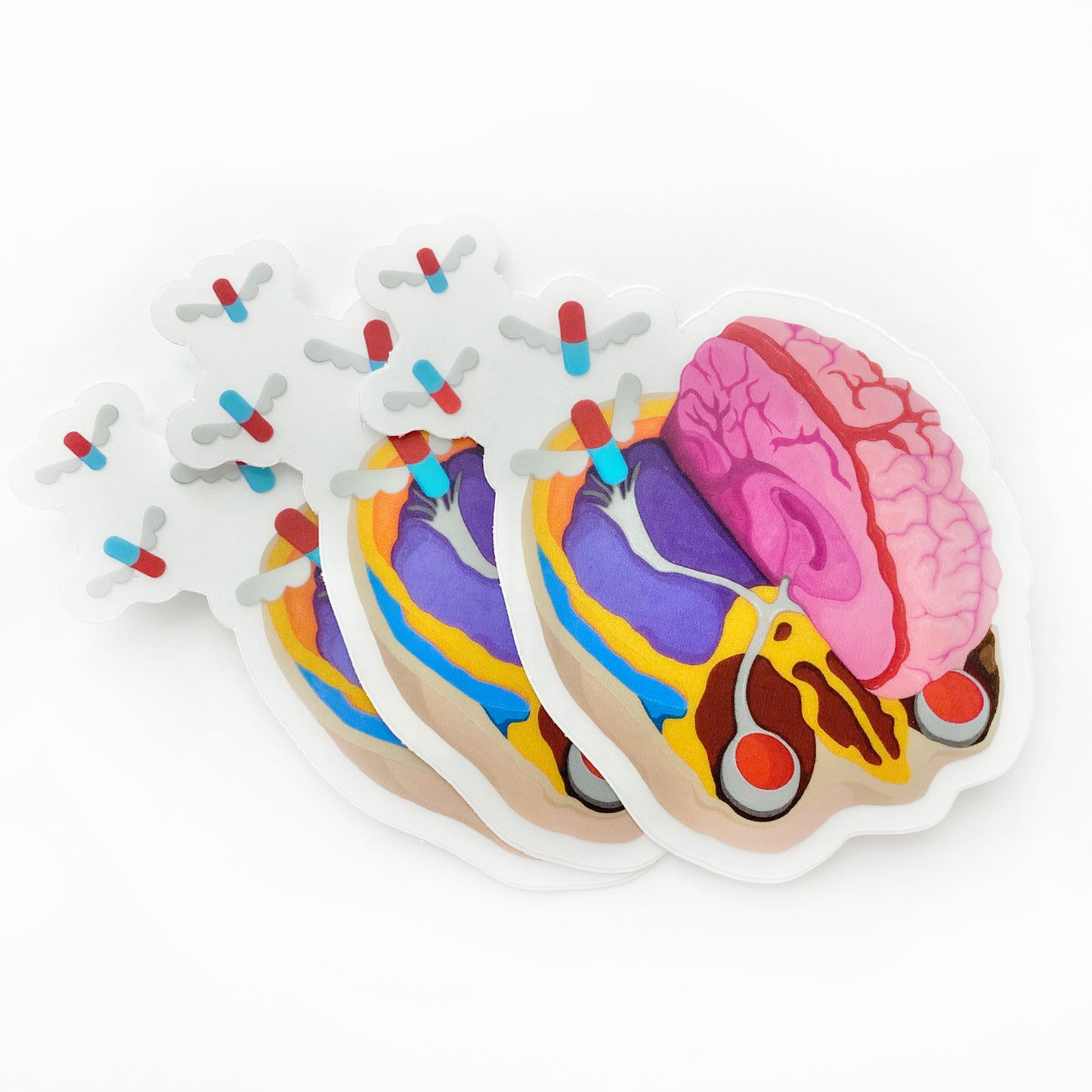 "Better Living with Chemistry" Brain Sticker