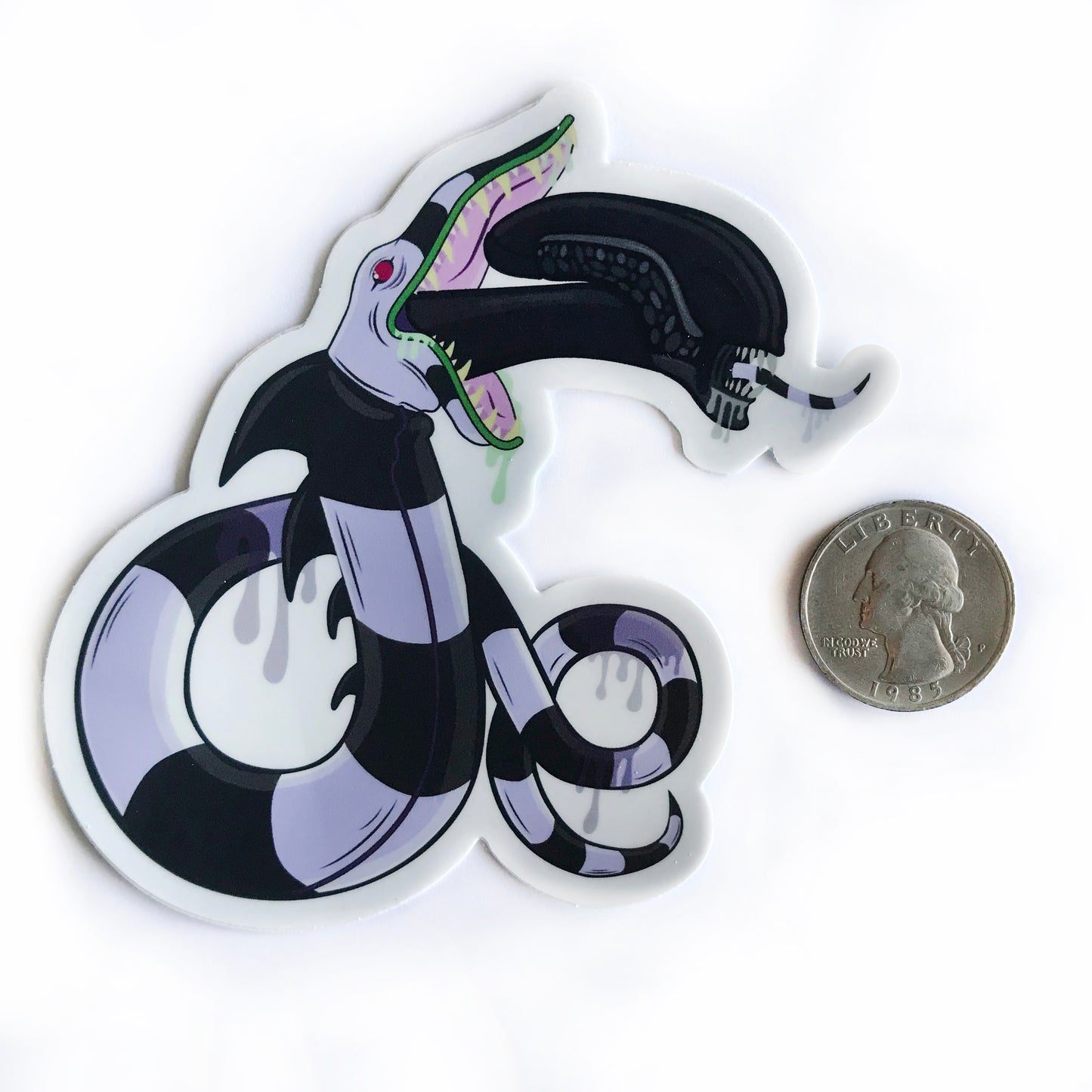Beetlejuice Xenomorph Sticker