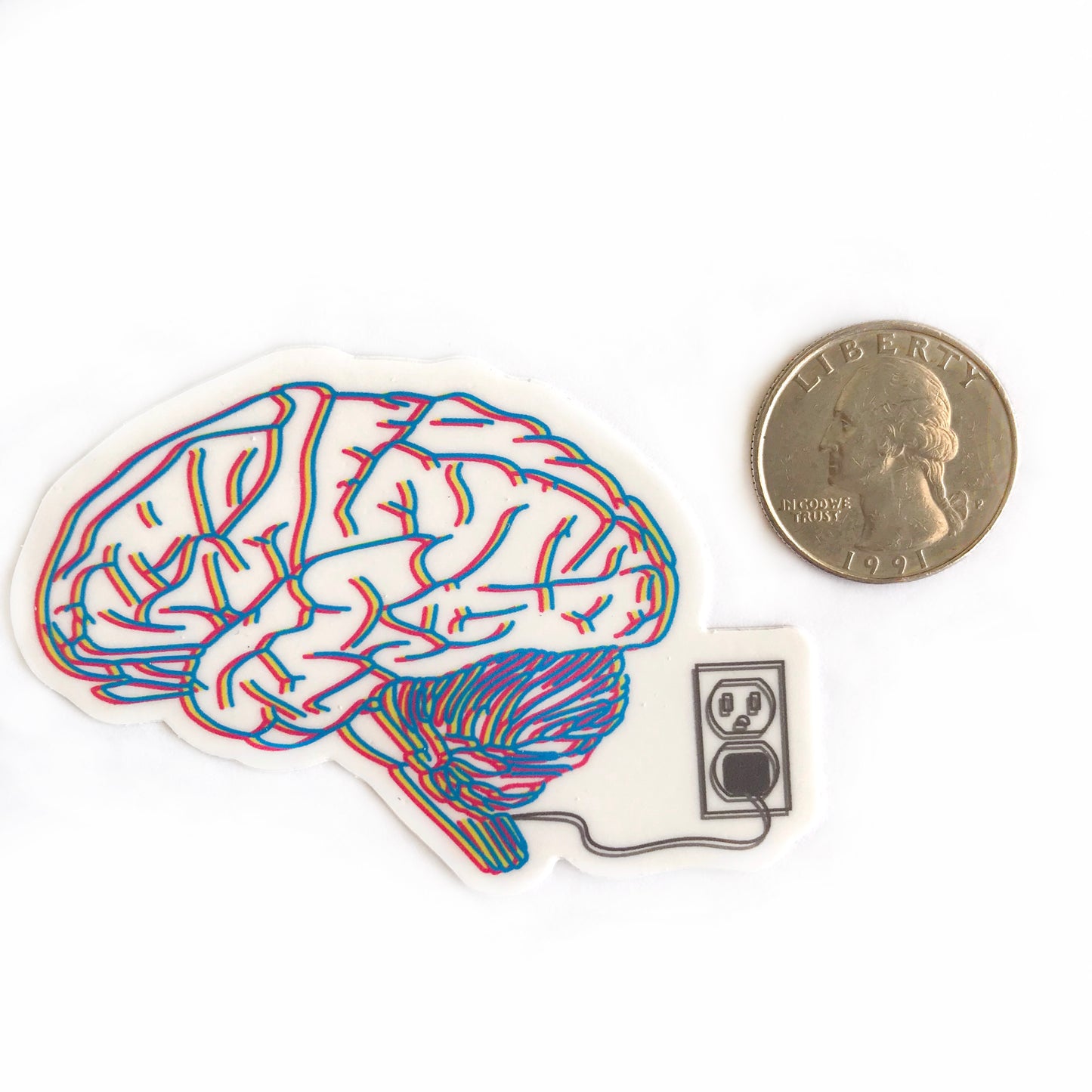 Electrified Brain Sticker