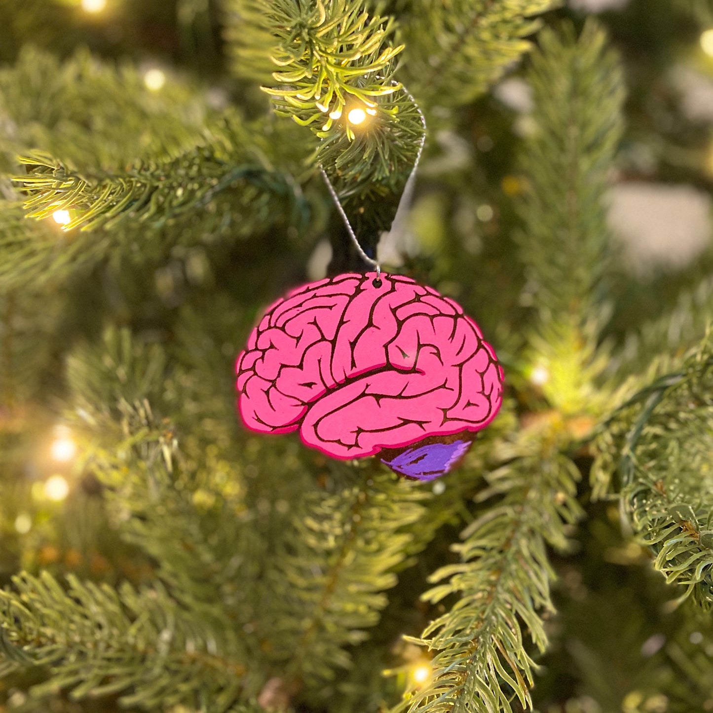 Painted Brain Ornament