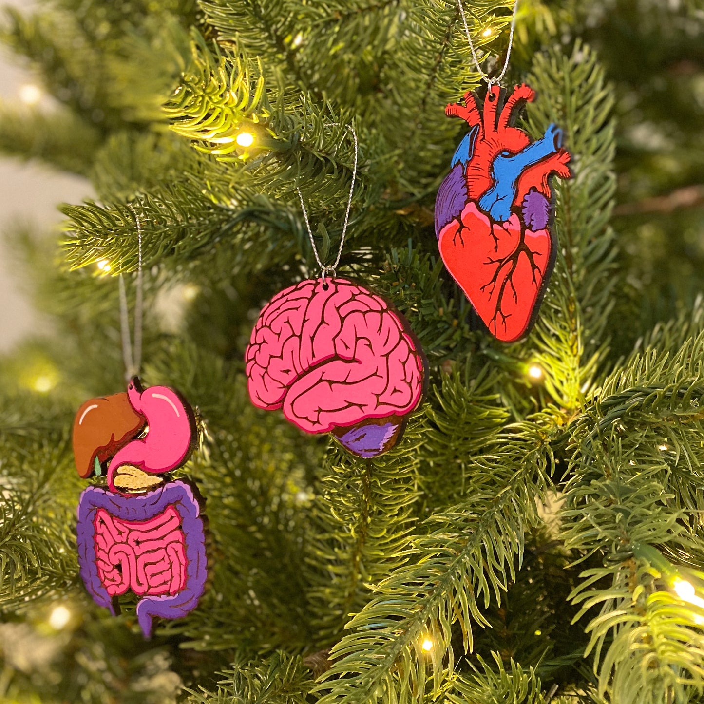 Painted Brain Ornament
