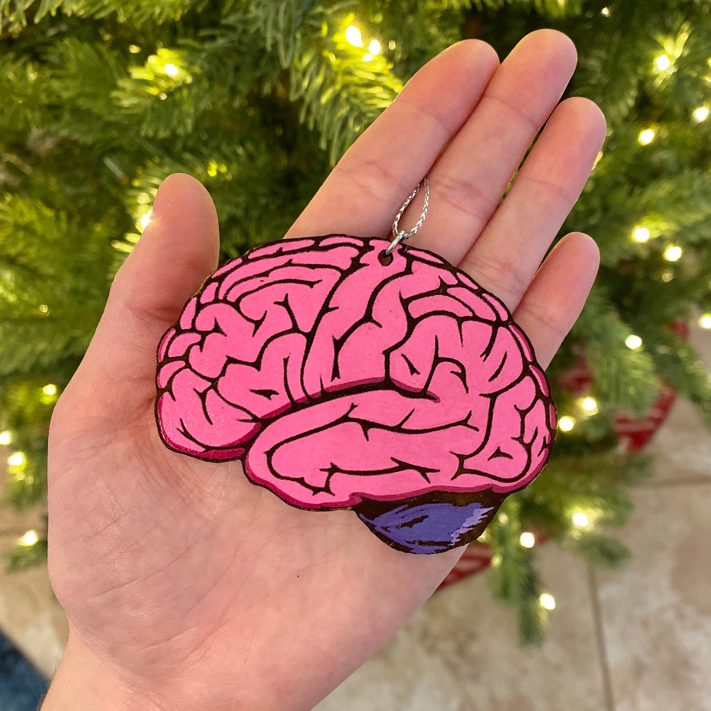 Painted Brain Ornament