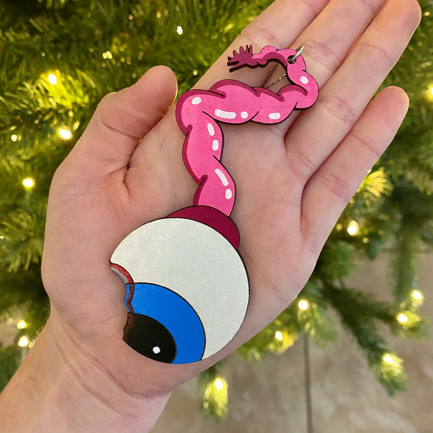 Painted Eyeball Ornament