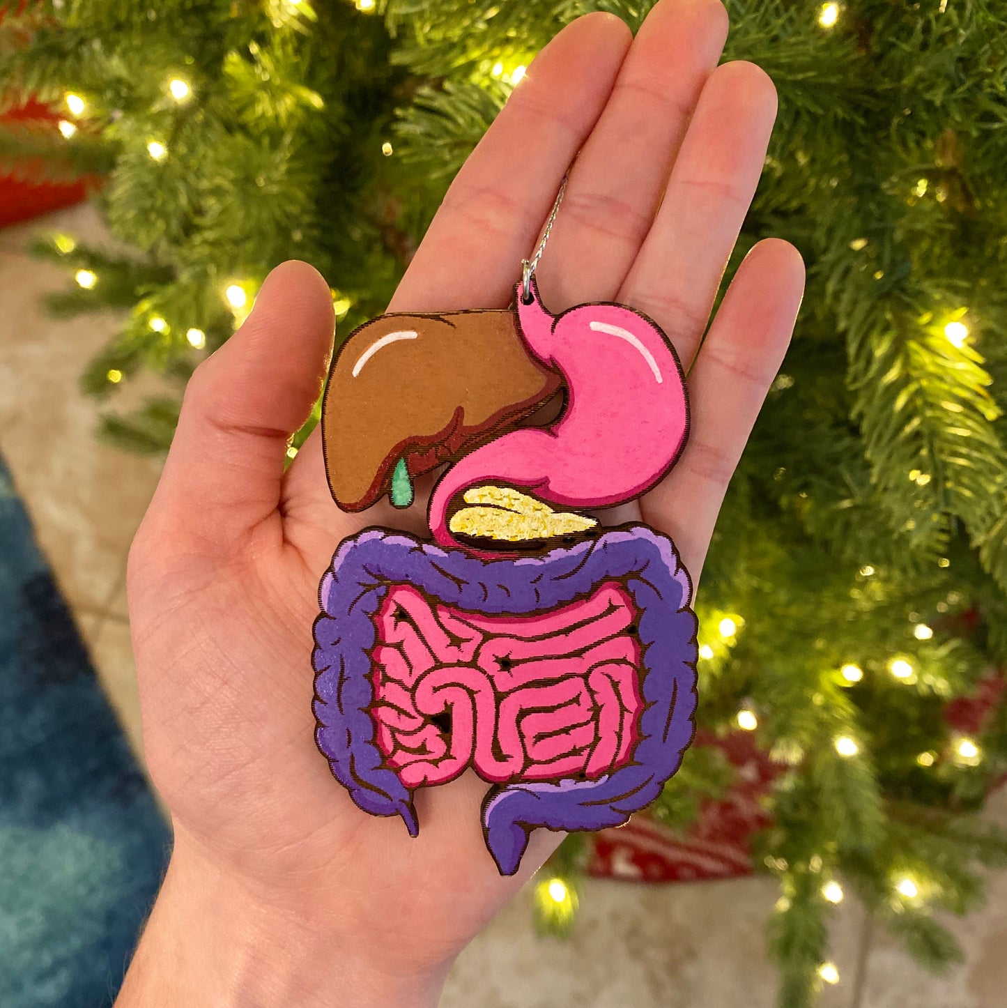 Painted Digestive System Ornament